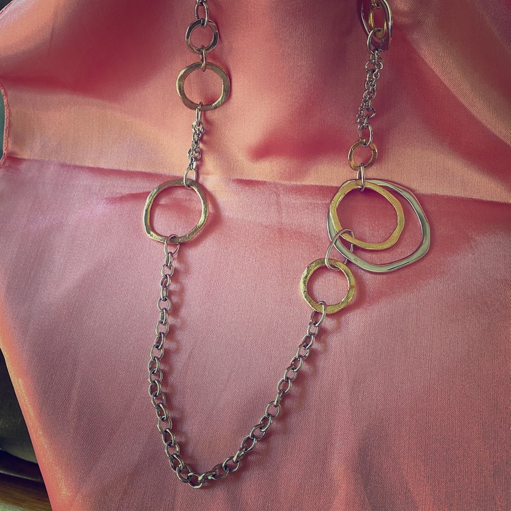 Premier Designs Chunky Silver/Gold Necklace